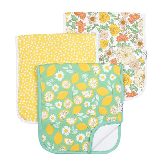 Lemon Burp Cloth Set