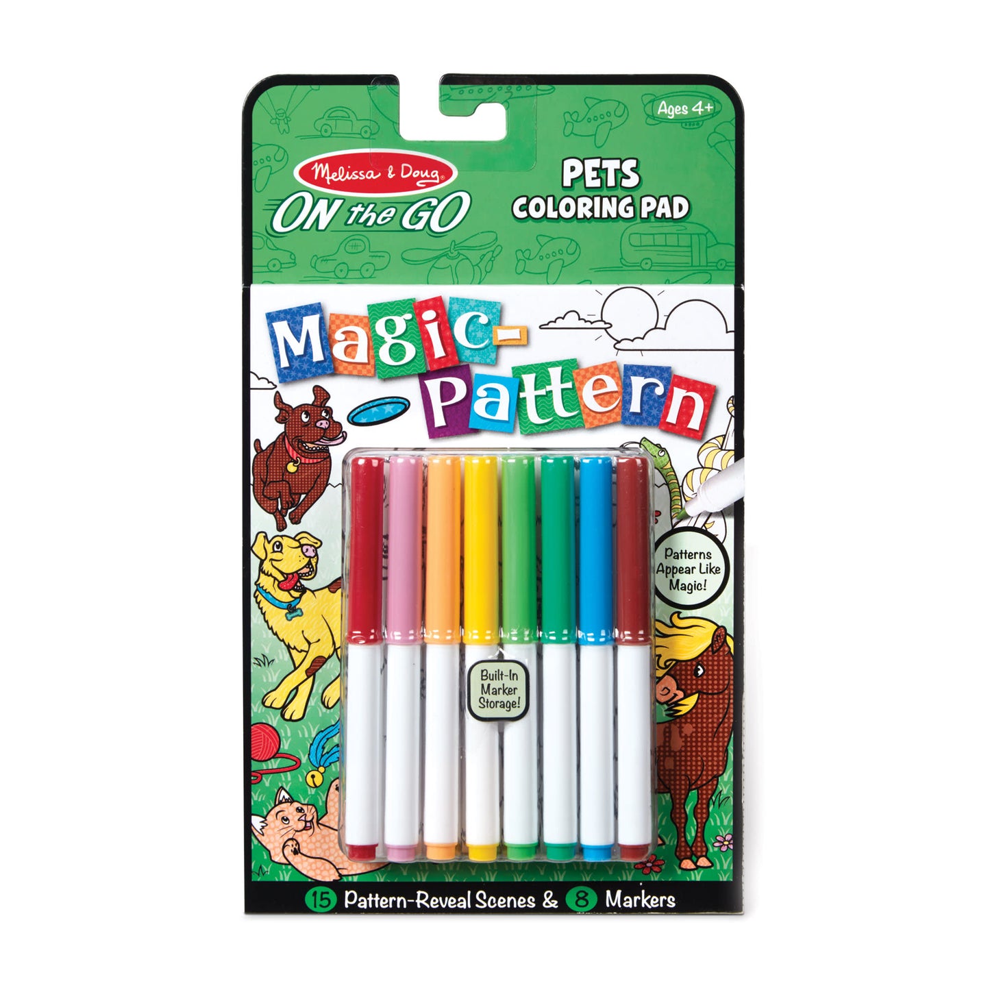 Magic-Pattern Pets Coloring Pad