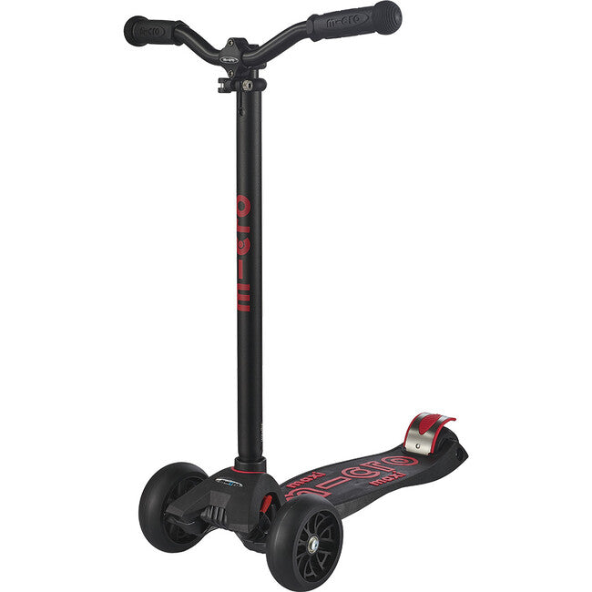 Micro Maxi Pro LED Scooter - Black/Red: Ages 5 - 12