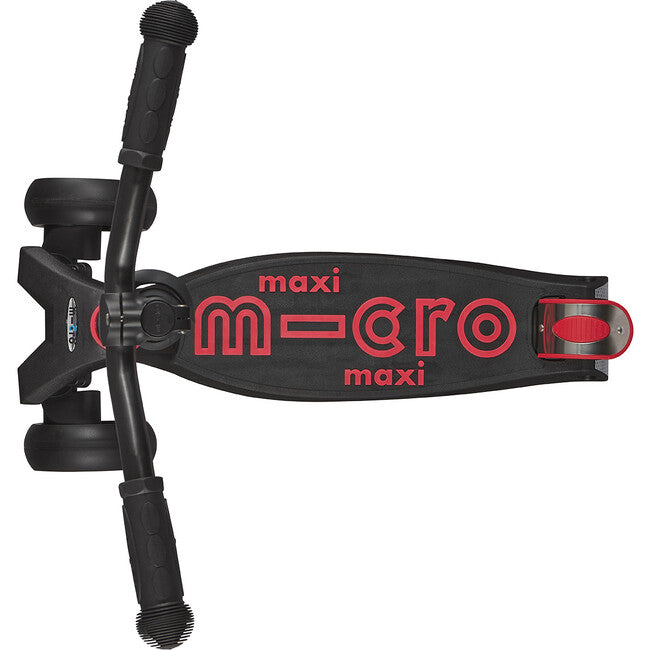 Micro Maxi Pro LED Scooter - Black/Red: Ages 5 - 12