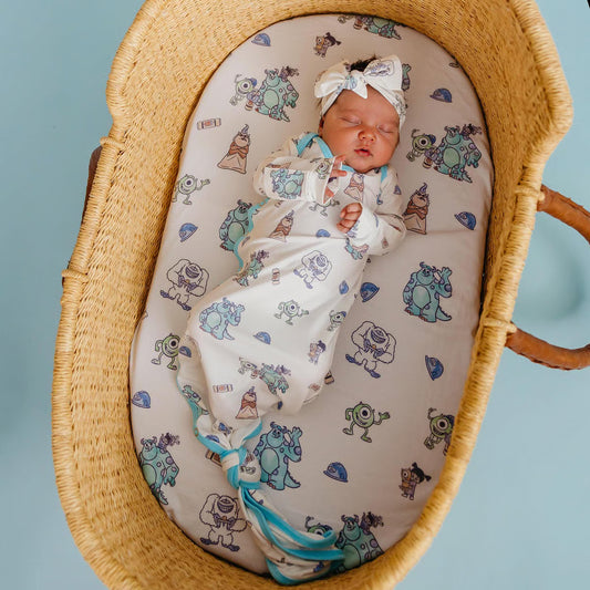 Monsters, Inc. Friends Newborn Knotted Gown