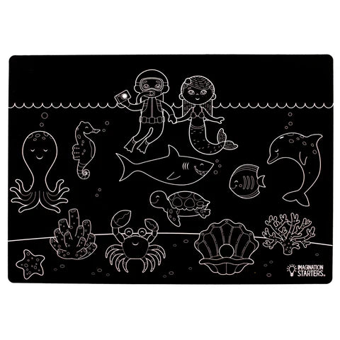 Ocean Chalk PlaceMat 12" x 17"