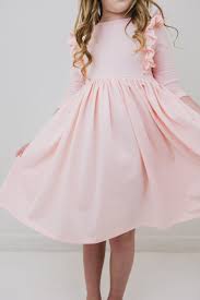 Petal Pink Ruffle Twirl Dress