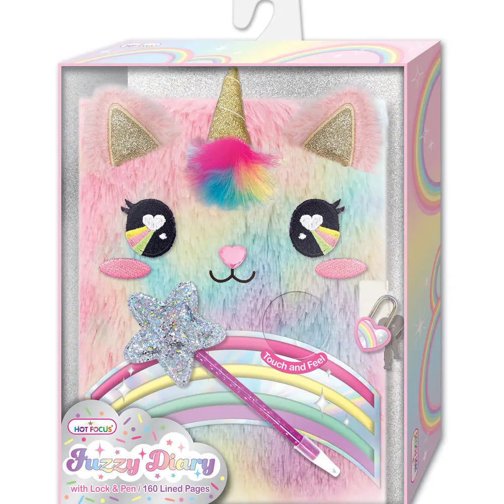 Rainbow Fuzzy Diary-Caticorn