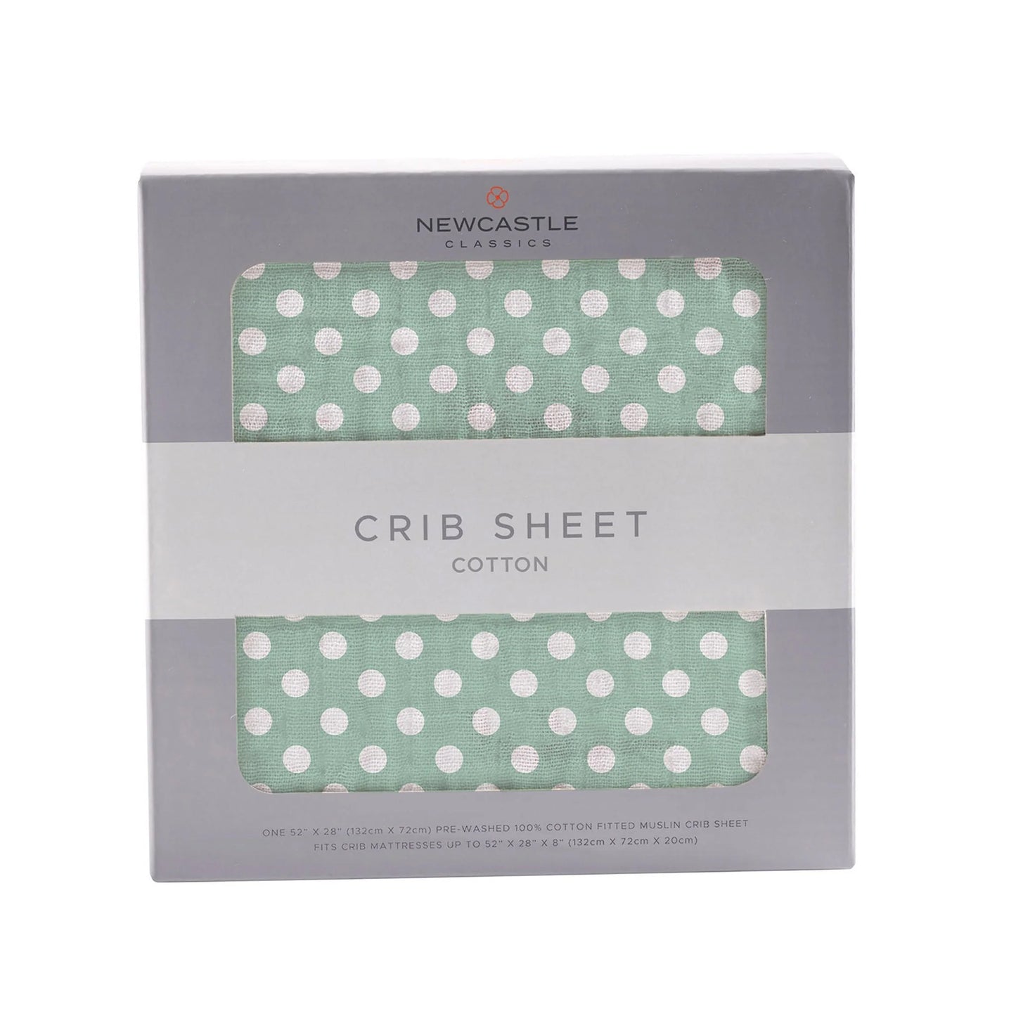 Jade Polka Dot Crib Sheet