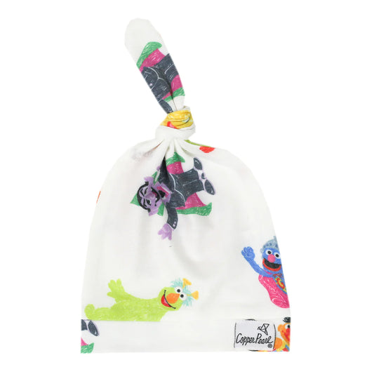 Sesame Friends Top Knot Hat