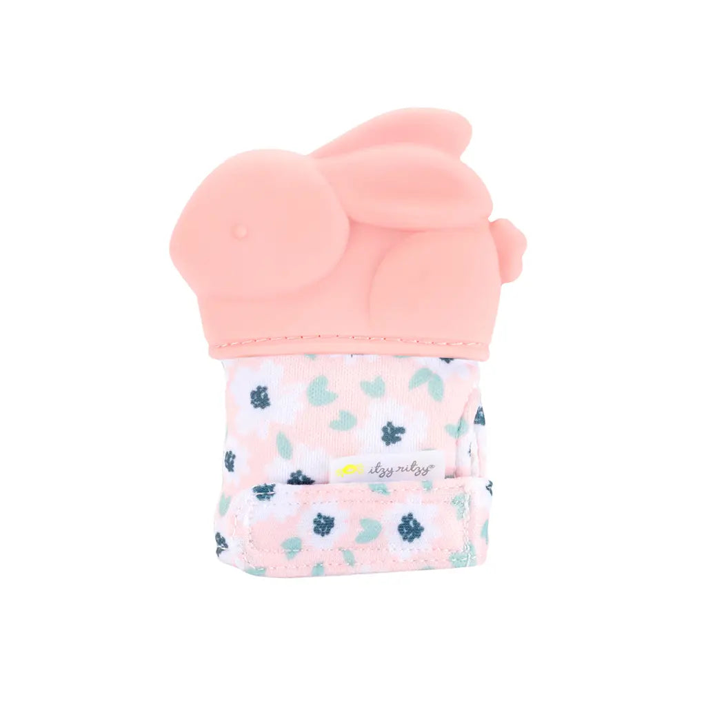 Silicone Teething Mitt Pink Bunny