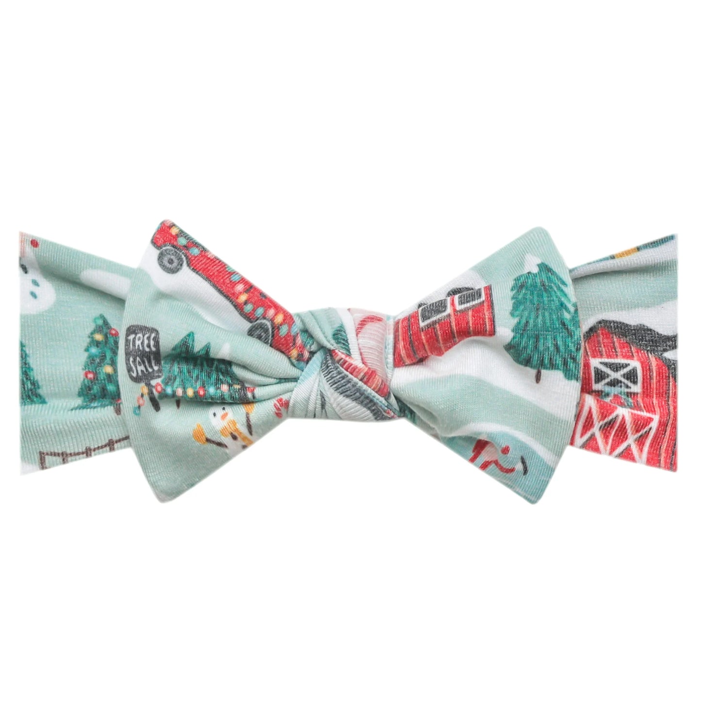 Snowy Slopes Knit Headband Bow