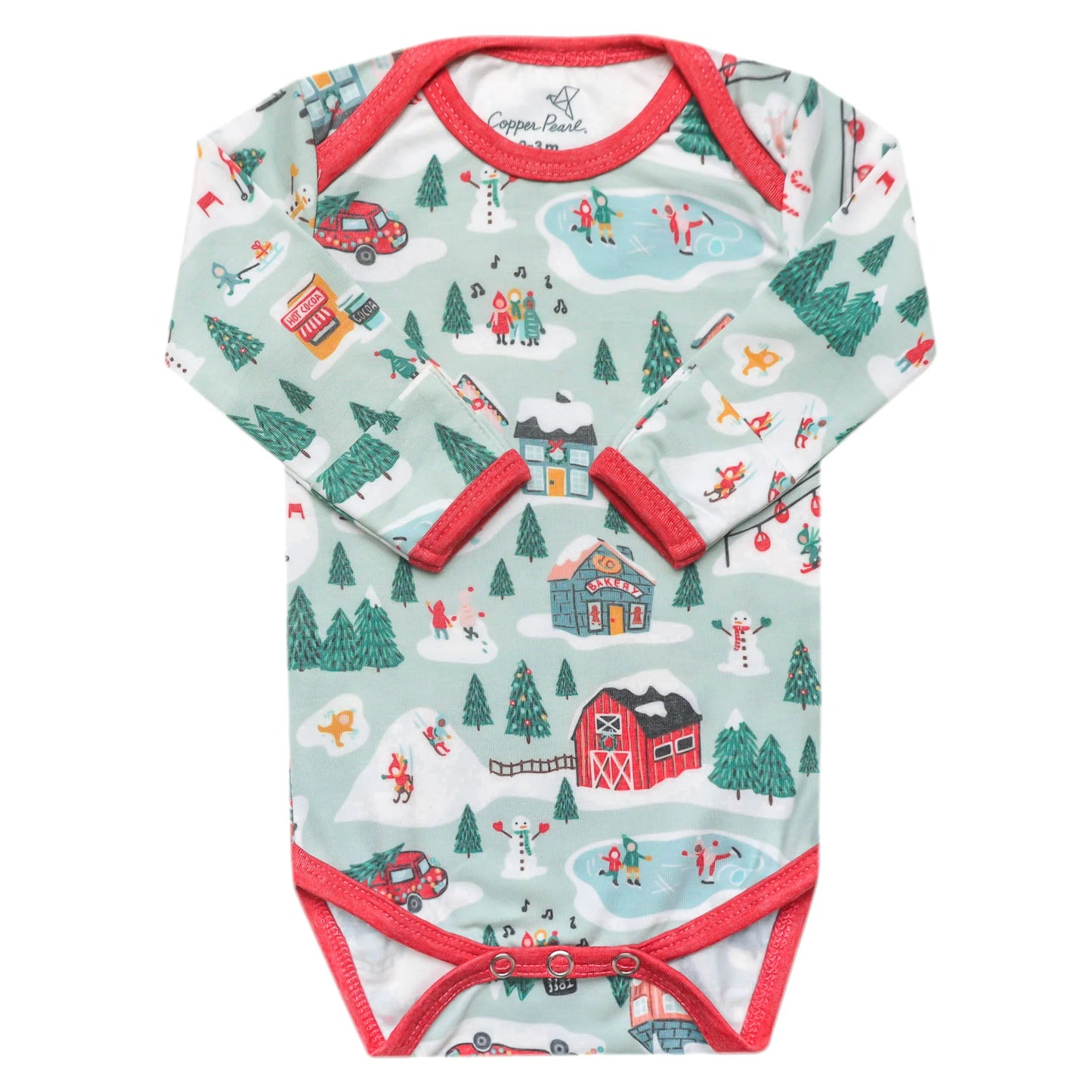 Snowy Slopes Long Sleeve Bodysuit