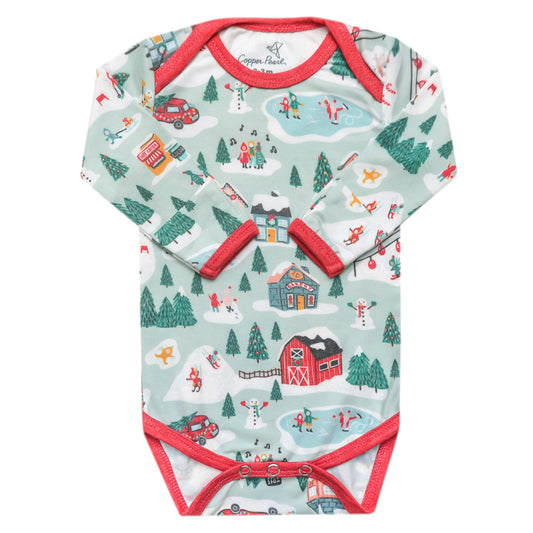 Snowy Slopes Long Sleeve Bodysuit