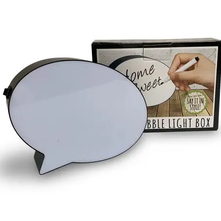 Speech Bubble Light Box/Message Board with Marker