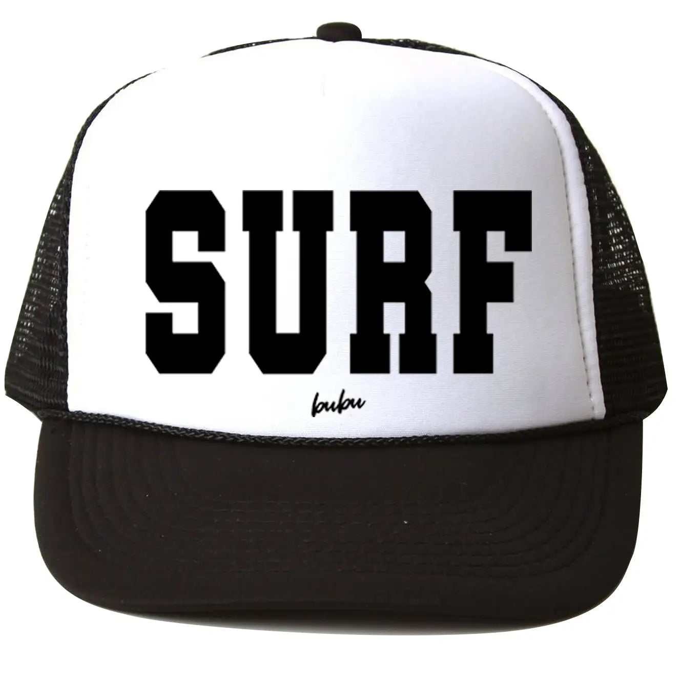 Surf Black and White Trucker Hat