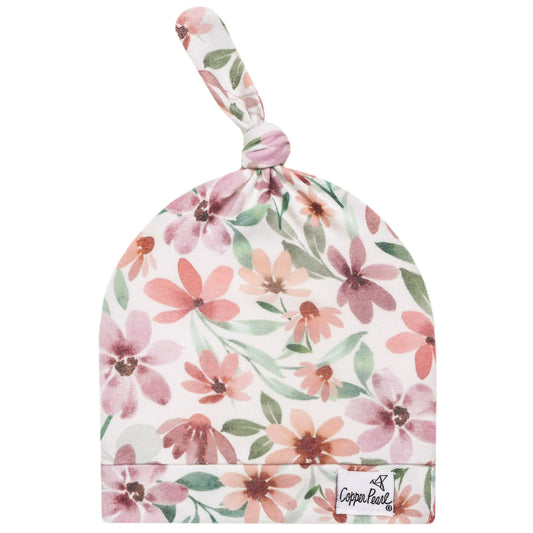 Natalie Top Knot Hat 0-4mo