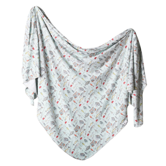 Trout Knit Swaddle Blanket