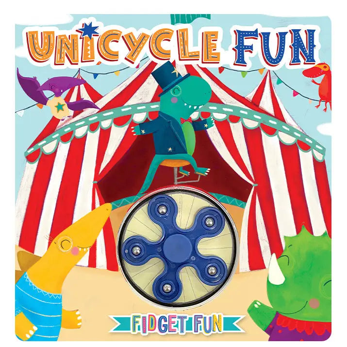 Unicycle Fun - Children's Sensory Storybook with Touch and Spin Fidget Spinner