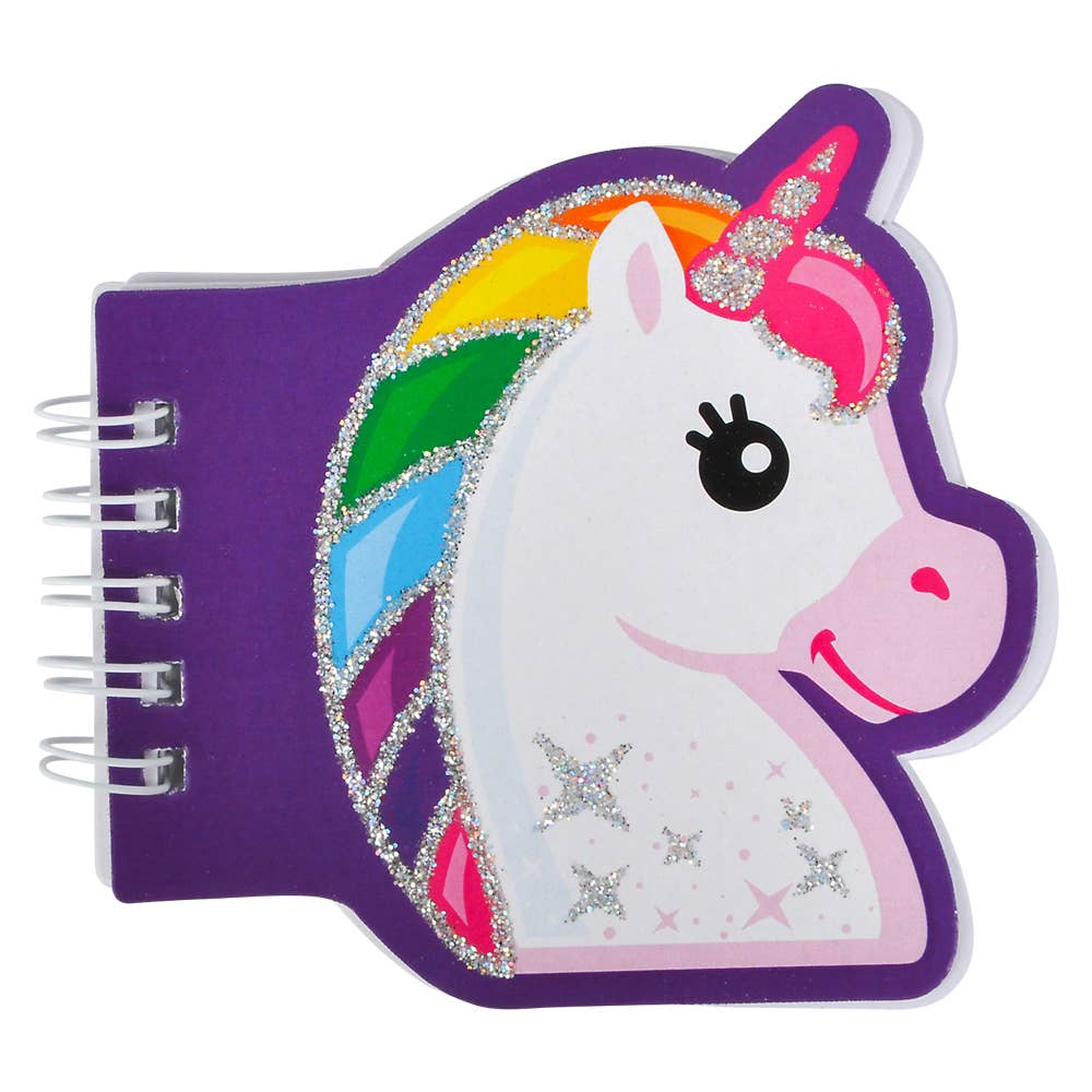 3.5" UNICORN NOTEBOOK WITH FEATHER PEN