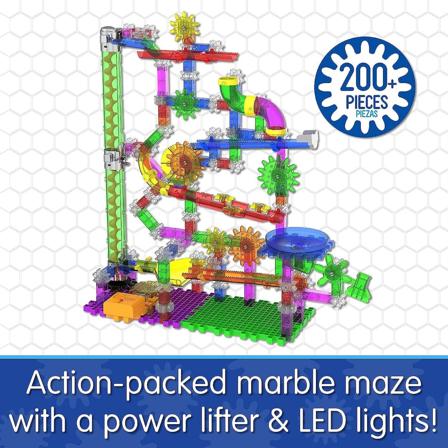 Techno Gears Marble Mania - Extreme GLO (200+ pcs): Plastic