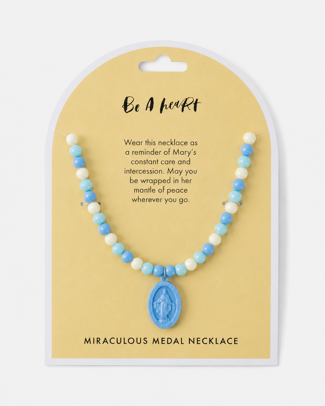 Blue Miraculous Medal Plastic Children's Necklace