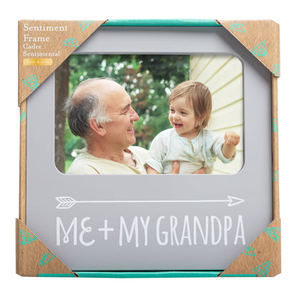 Me & My Grandpa Photo Frame, Gray