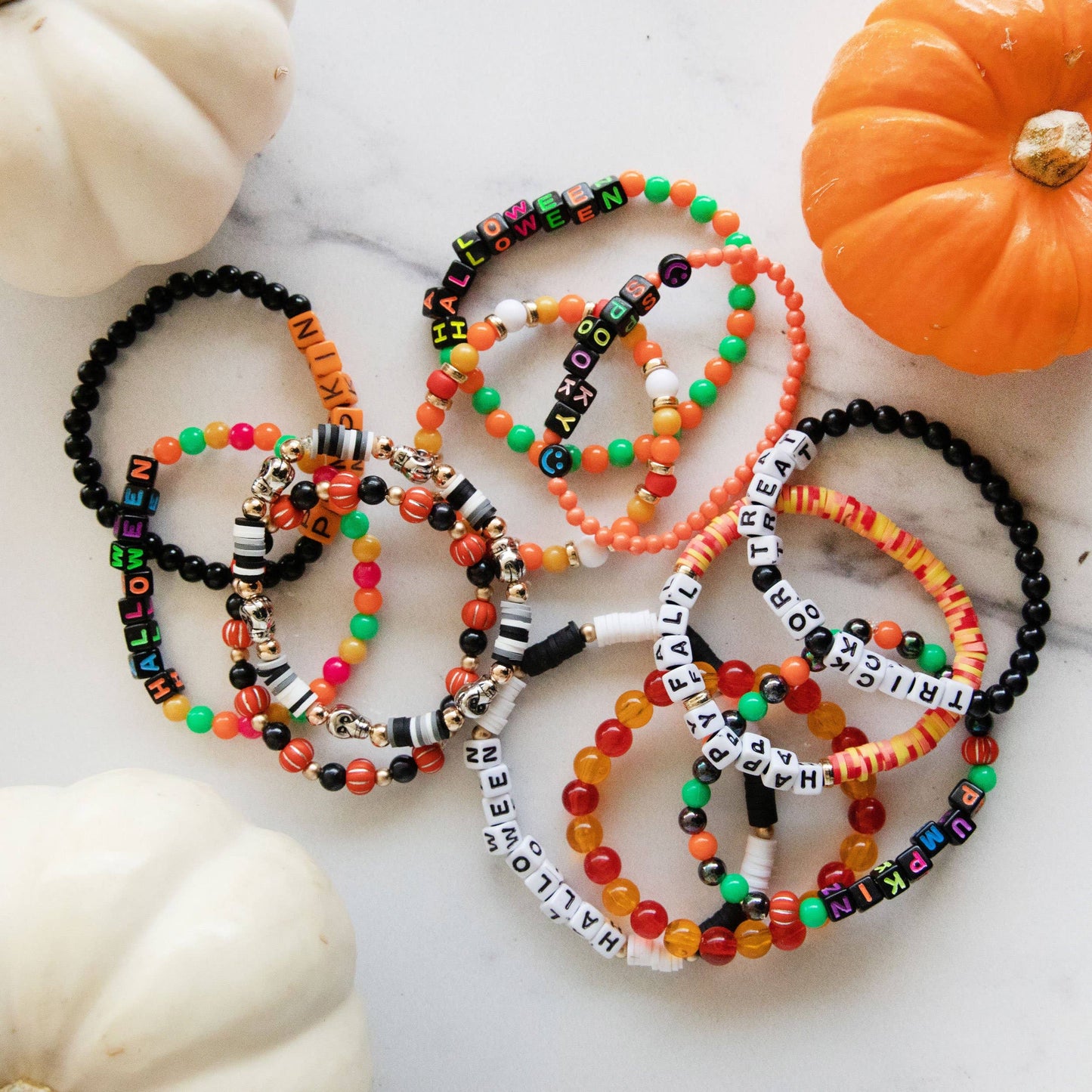 Orange PUMPKIN Jar DIY Bead Kit