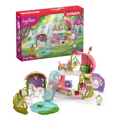 Glittering Flower House Fairies and Unicorns Toy Playset