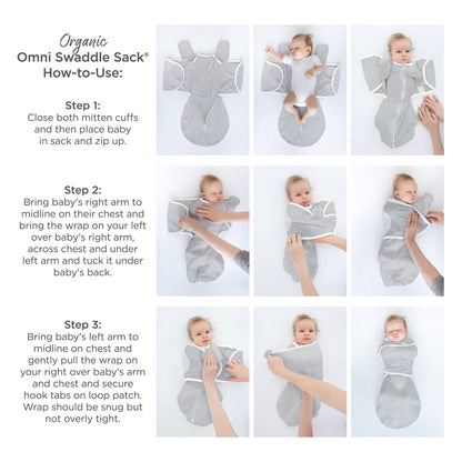 Organic Omni Swaddle Sack, Sand Dollar