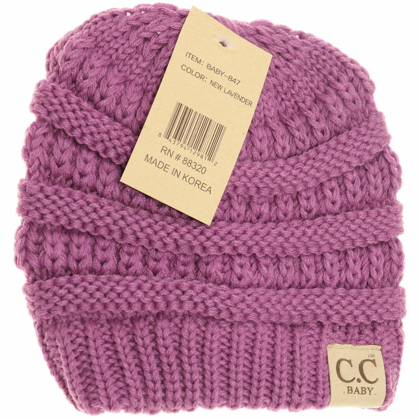 Solid CC Beanie for Newborn Baby