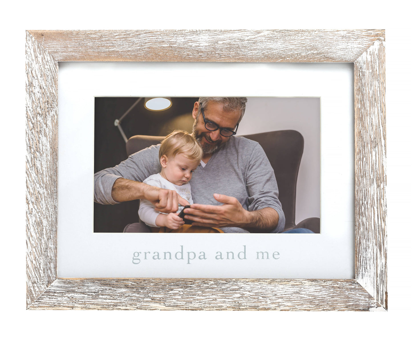 Grandpa and Me Sentiment Picture Frame, Rustic