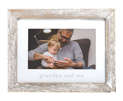 Grandpa and Me Sentiment Picture Frame, Rustic