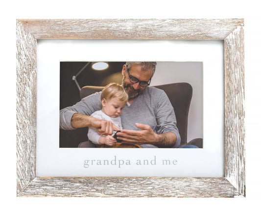 Grandpa and Me Sentiment Picture Frame, Rustic