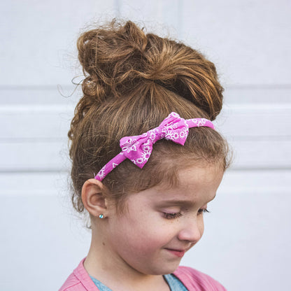 Thin Eyelet Lace Bow Headbands