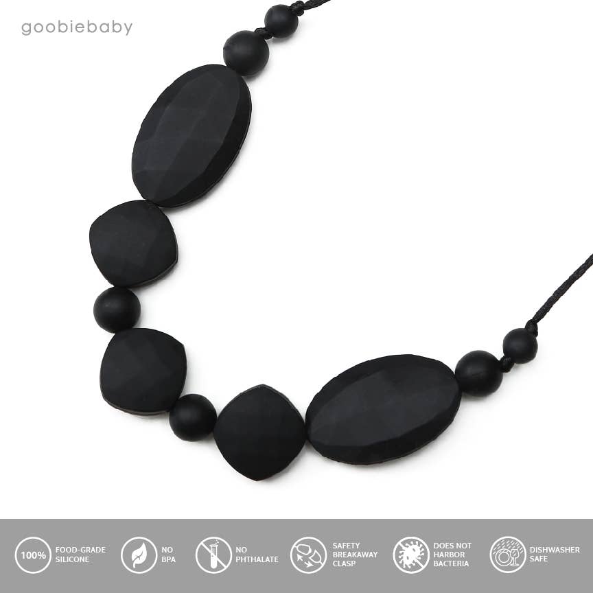 Luna Teething Necklace - Black