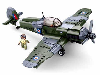 WW2 Royal Airforce Spitfire Fighter Plane Brick Kit