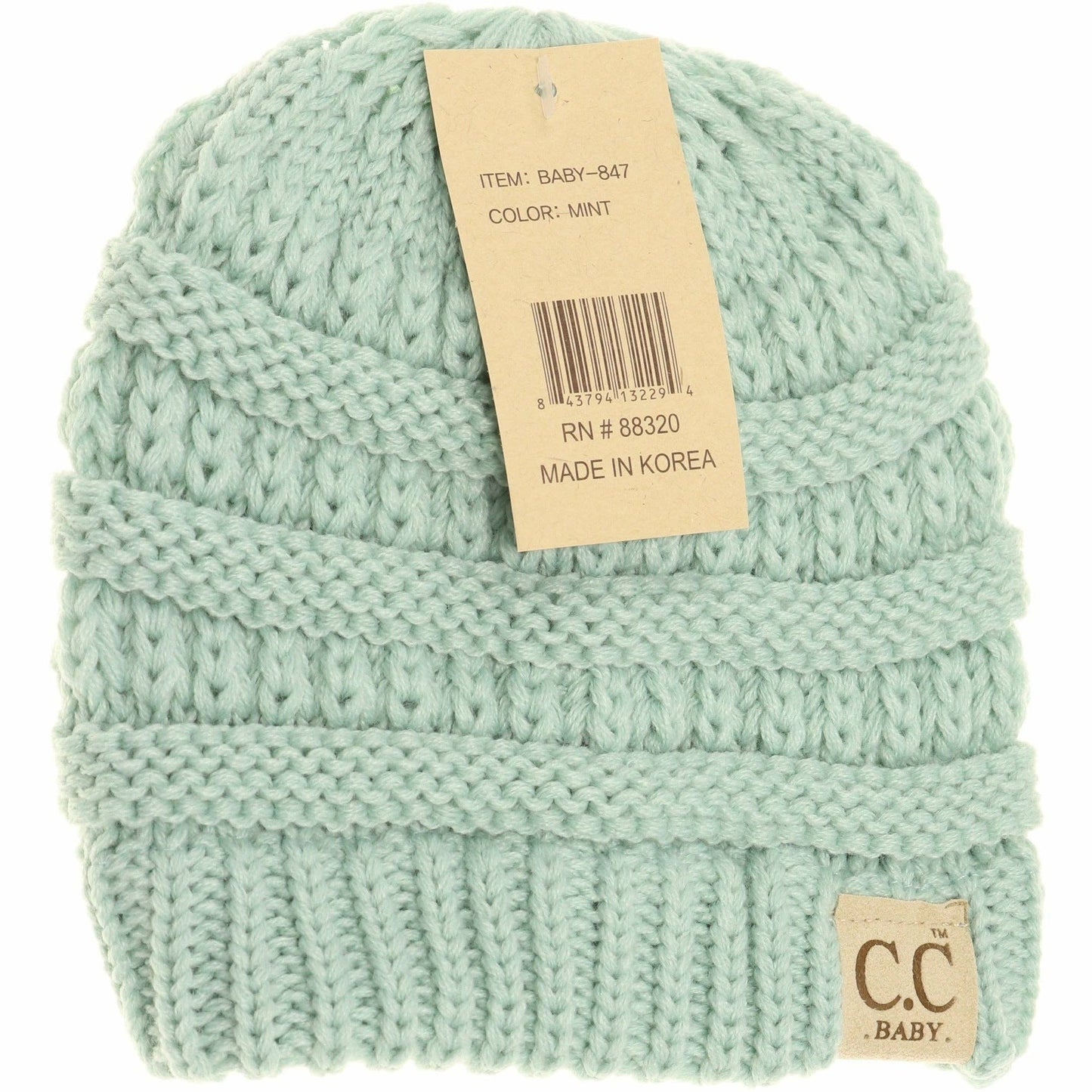 Solid CC Beanie for Newborn Baby