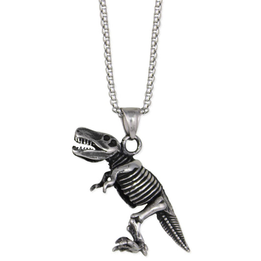 Museum Display Silver T Rex Necklace