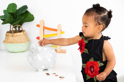 Polka Dot Piggy Bank, Money Bank for Baby or Kids