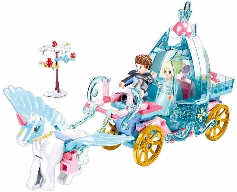 Girl's Dream Winter Carriage Building Brick Kit