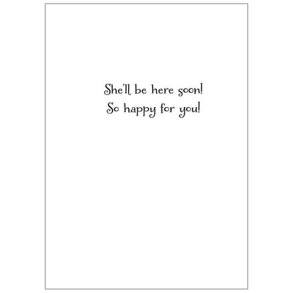 Pink Girl Giraffe - Baby Congratulations Value Card