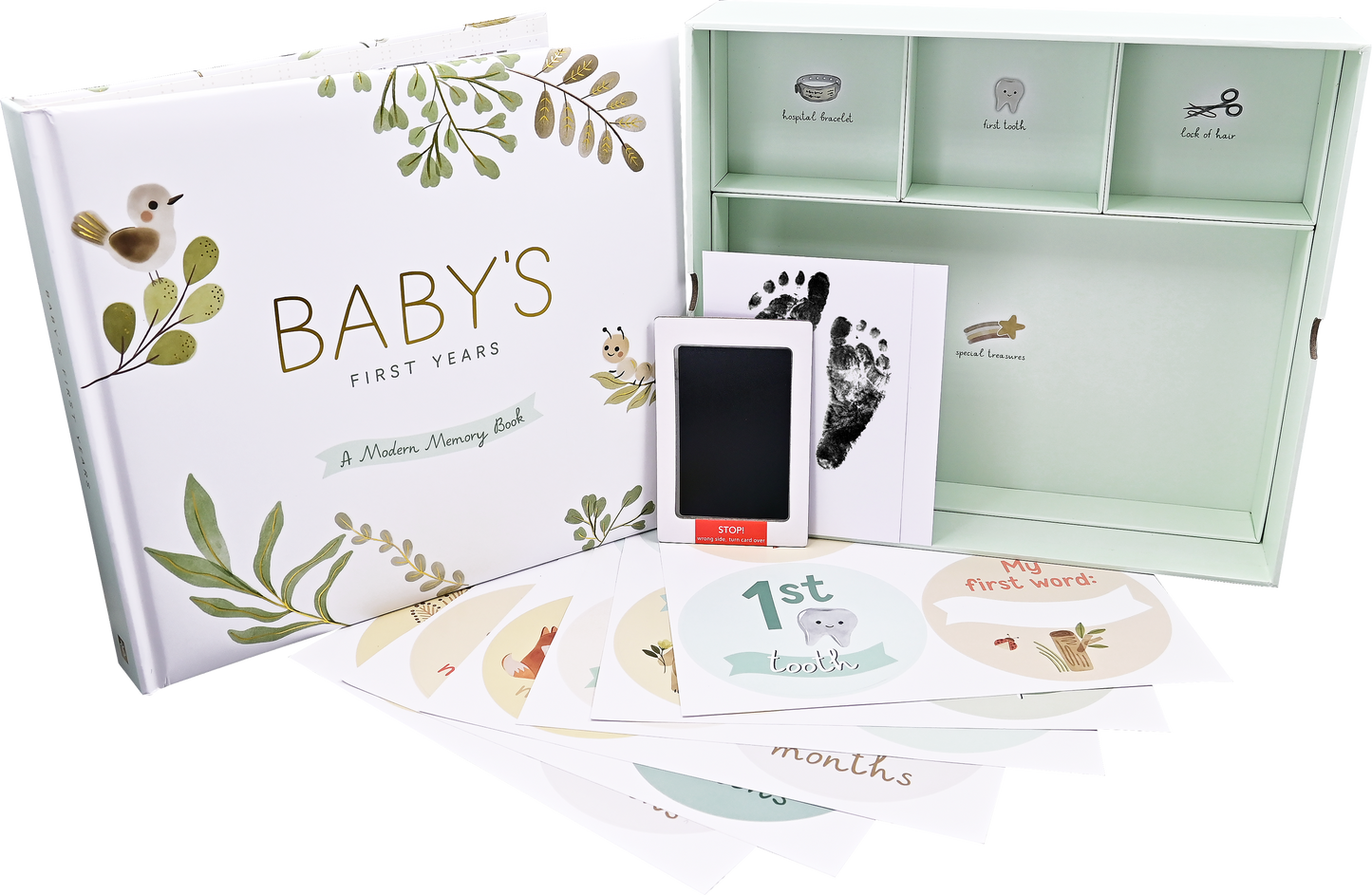 Baby's First Years-A Modern Memory Book with Keepsake Box