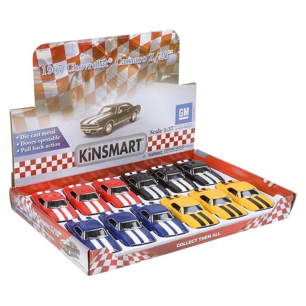 5" Diecast Pull Back 1967 Chevy Camaro Z28