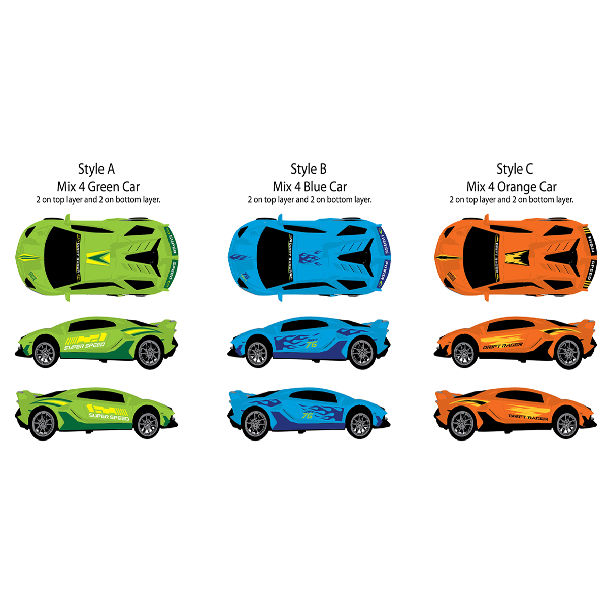 Sideways Drift Racers Friction Car