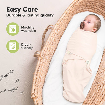 3pk Soothe Baby Swaddles Angelic, 0-3 Months, Sleep Sack for Newborns