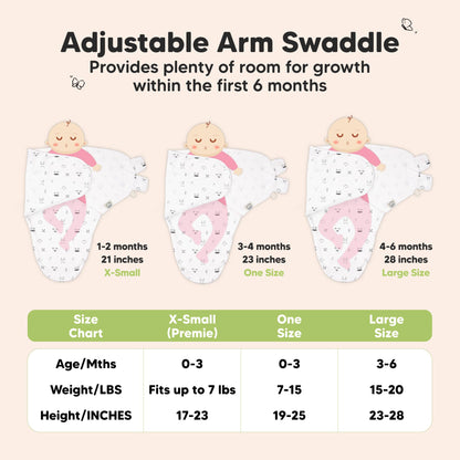 3pk Soothe Baby Swaddles, Sleep Sack for Newborns: Nordic/Large