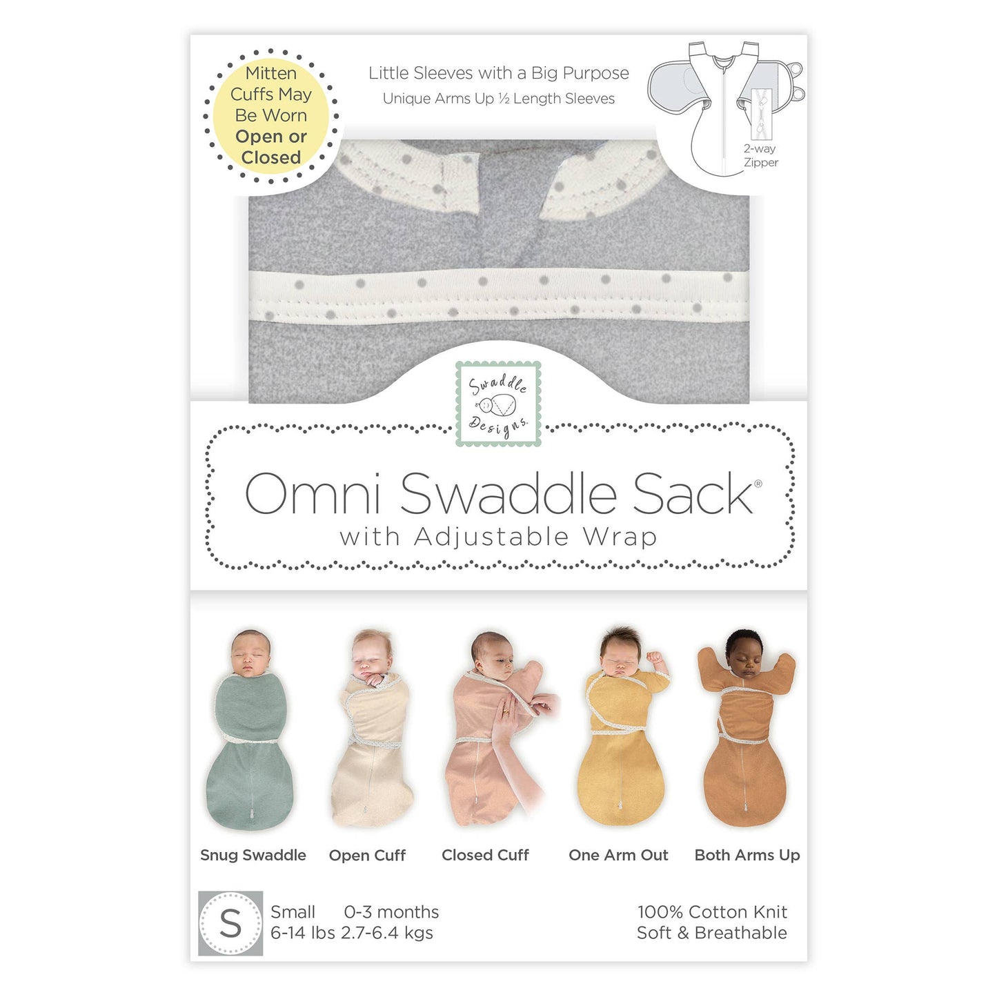 Omni Swaddle Sack, Heather Gray