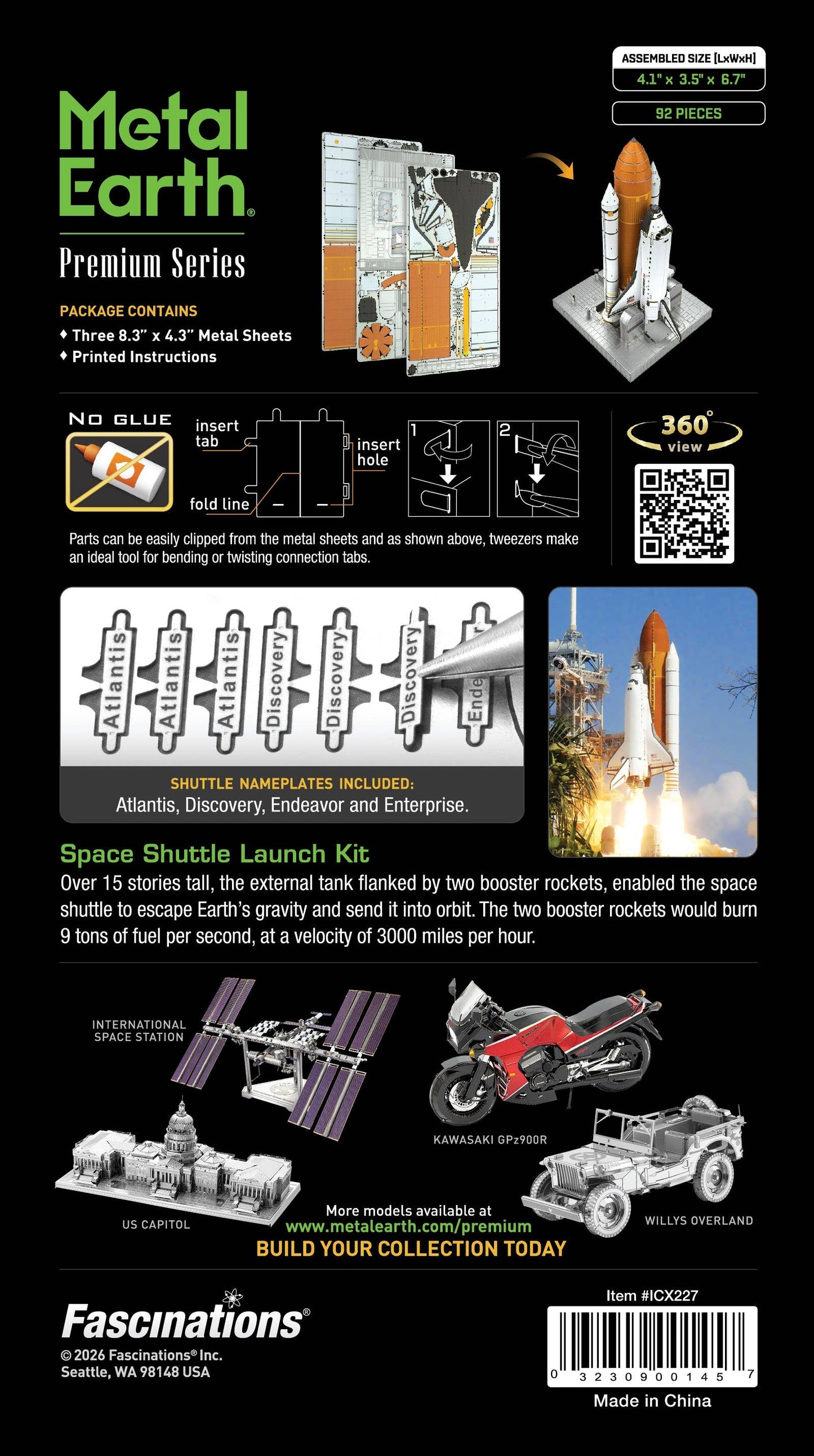 Metal Earth Space Shuttle Launch Kit