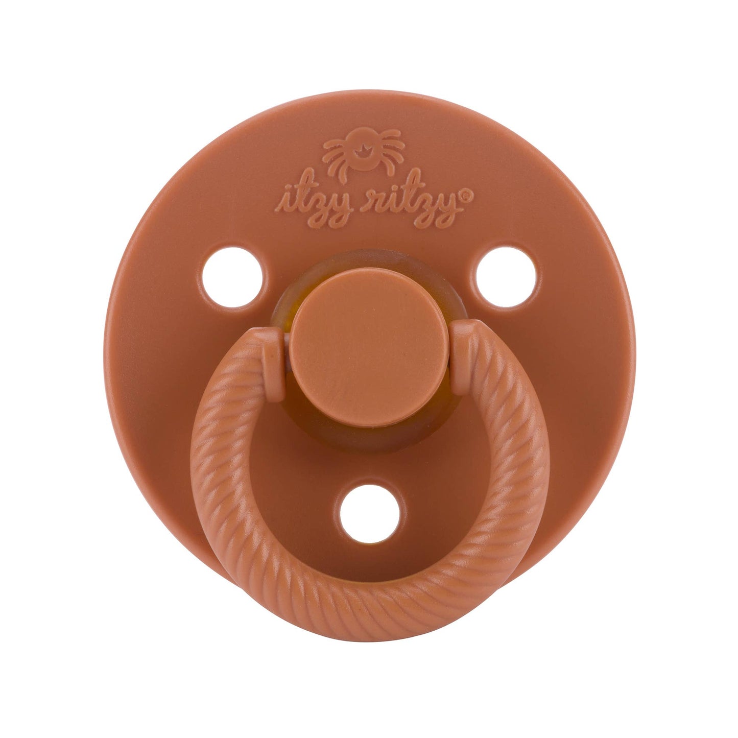 Itzy Soother Natural Rubber Paci Sets: Chocolate + Caramel