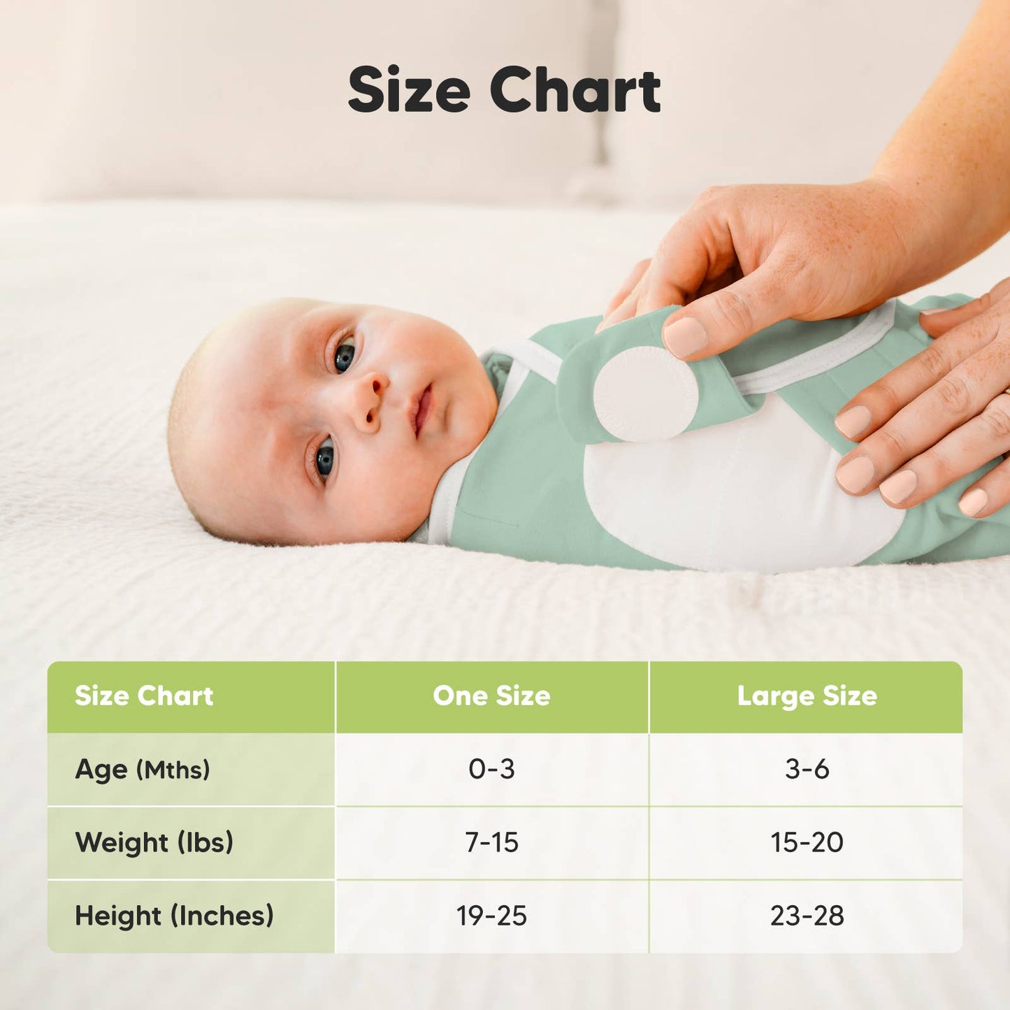 3pk Soothe Zippy Baby Swaddles, Newborn Sleep Sack