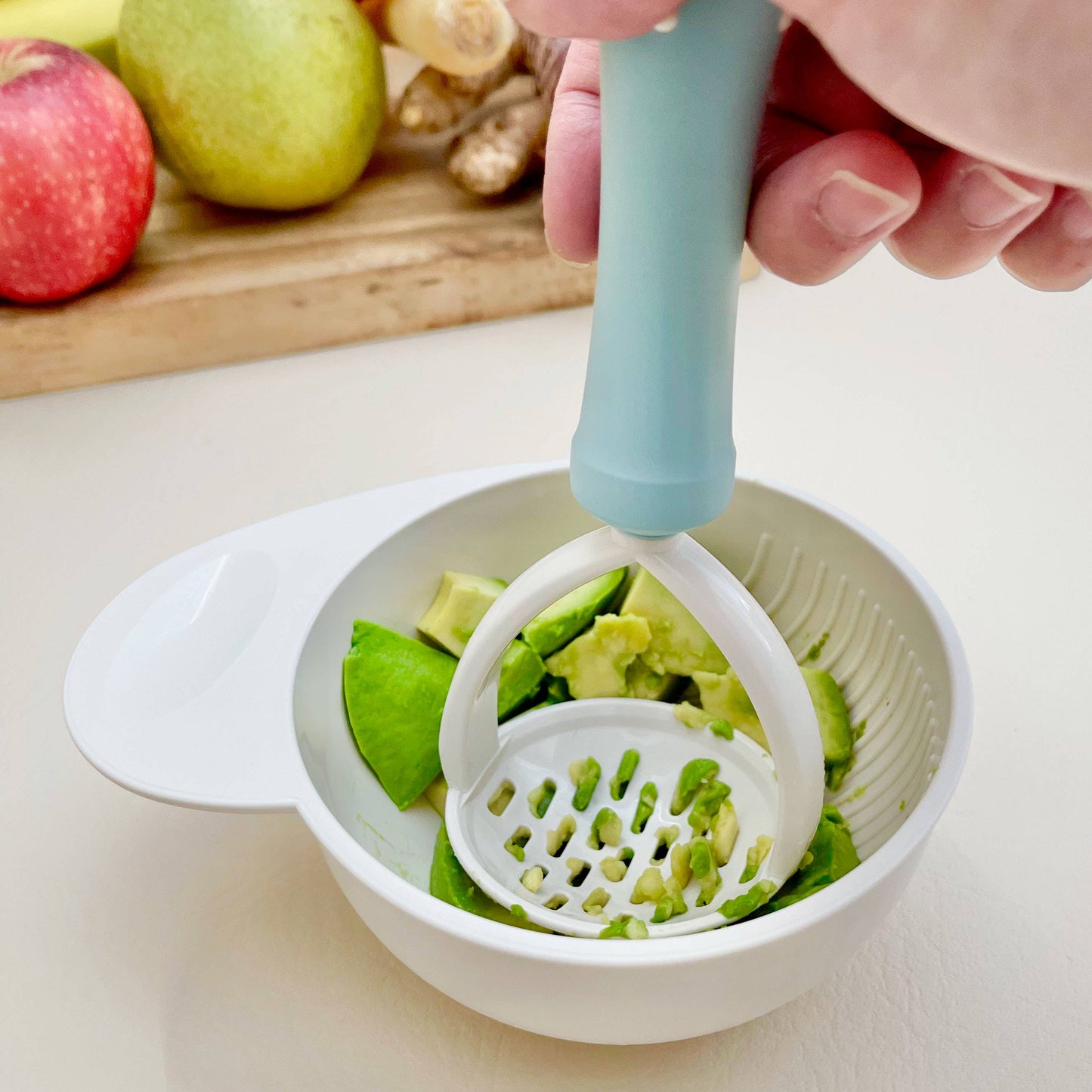 Baby Food Masher Bowl Blue