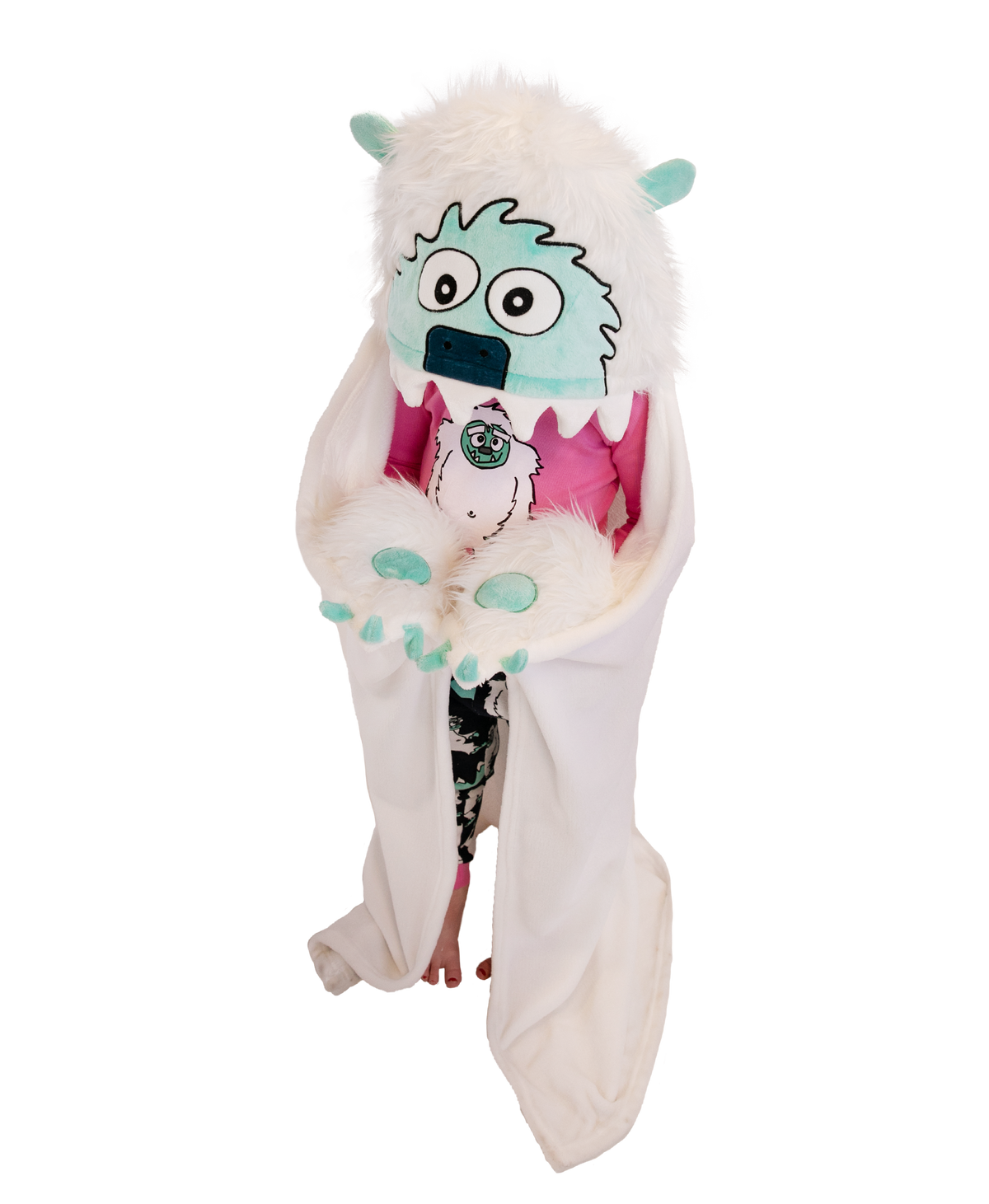 Wearable Hooded Fleece Blankets For Kids - Yeti