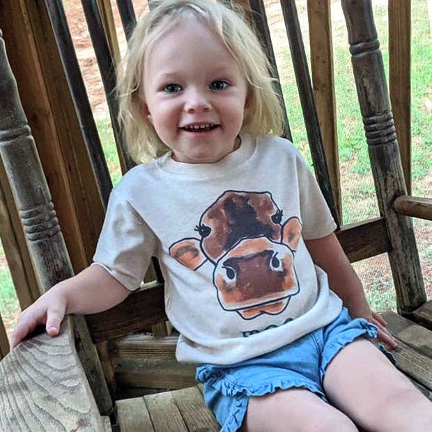 MOO Cow Country Western Back to School Boy Clothes Girl Tee